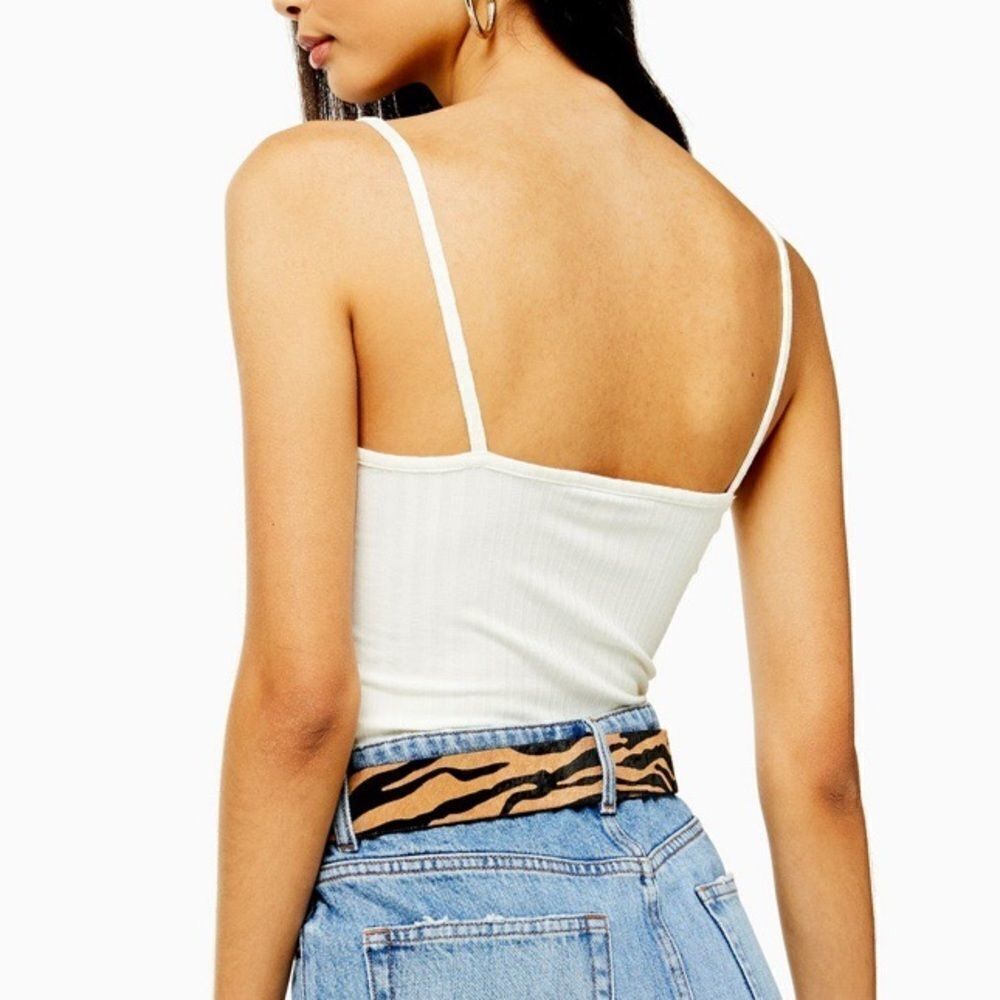 🆕 TOPSHOP Cream Ribbed Tank! - Picture 4 of 8